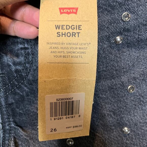 NWT Levis Wedgie Fit Bling Bling‎ High Rise Shorts - Picture 7 of 8